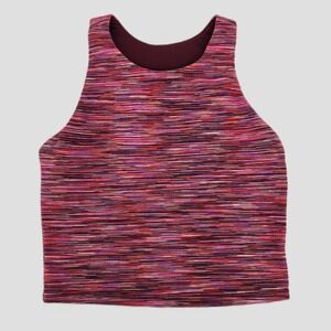 DSG‎ Girls Momentum Shelf Bra Tank Top Burgundy Spacedye Moisture Wicking Size S